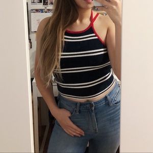 Hollister Stripe Halter Top